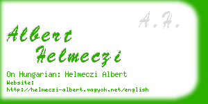 albert helmeczi business card